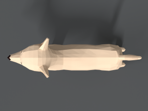 low poly cartoon chihuahua dog 3D मॉडल