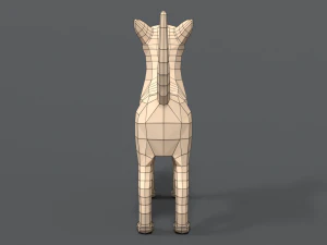 low poly cartoon chihuahua dog 3D Model
