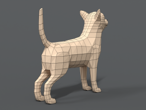 low poly cartoon chihuahua dog 3D मॉडल