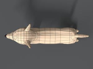 low poly cartoon chihuahua dog 3D मॉडल