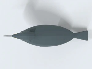 low poly cartoon great cormorant 3D Model