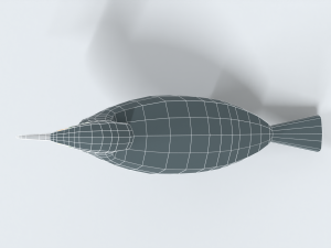 low poly cartoon great cormorant Model 3D