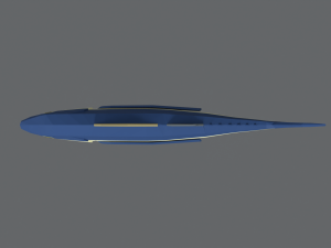 low poly cartoon tuna fish Modello 3D
