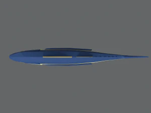 low poly cartoon tuna fish 3D Model