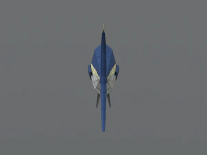 low poly cartoon tuna fish 3D Model