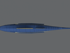 low poly cartoon tuna fish Modello 3D