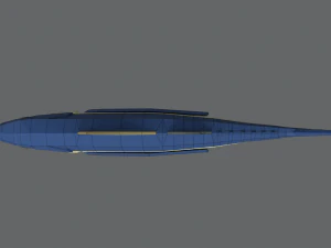 low poly cartoon tuna fish 3D Model