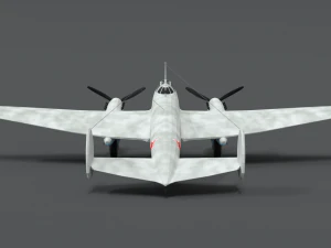low poly cartoon petlyakov pe-2 wwii airplane 3D Model