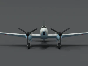 low poly cartoon petlyakov pe-2 wwii airplane 3D Model