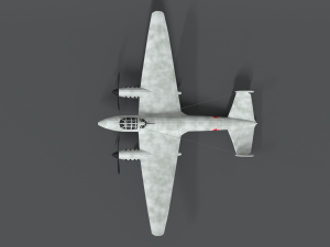 low poly cartoon petlyakov pe-2 wwii airplane 3Dモデル