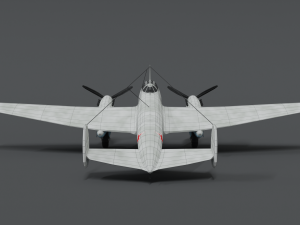 low poly cartoon petlyakov pe-2 wwii airplane 3Dモデル