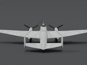 low poly cartoon petlyakov pe-2 wwii airplane 3D Model