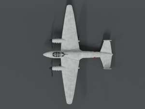 low poly cartoon petlyakov pe-2 wwii airplane 3Dモデル
