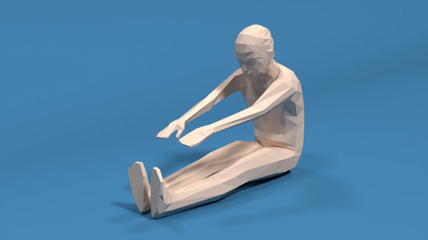 low poly kid stretching 3D Model .c4d .max .obj .3ds .fbx .stl .blend