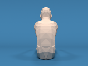 low poly kid stretching 3D Model