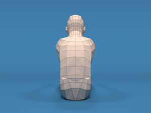 low poly kid stretching 3D Model