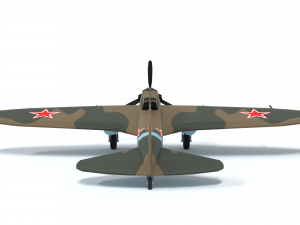 low poly cartoon ilyushin il-2 shturmovik wwii Modelo 3D