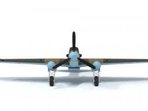 low poly cartoon ilyushin il-2 shturmovik wwii Modelo 3D