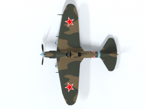 low poly cartoon ilyushin il-2 shturmovik wwii Modelo 3D
