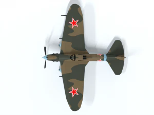low poly cartoon ilyushin il-2 shturmovik wwii 3D Model