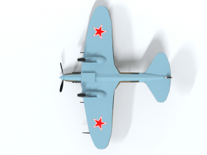 low poly cartoon ilyushin il-2 shturmovik wwii Modelo 3D
