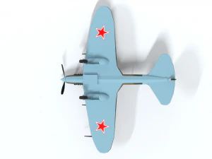 low poly cartoon ilyushin il-2 shturmovik wwii 3D Model