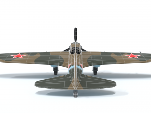 low poly cartoon ilyushin il-2 shturmovik wwii Modelo 3D