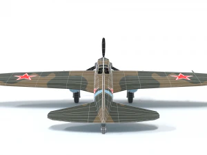 low poly cartoon ilyushin il-2 shturmovik wwii 3D Model