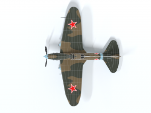 low poly cartoon ilyushin il-2 shturmovik wwii Modelo 3D