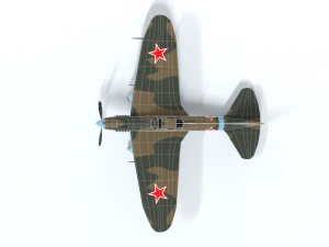 low poly cartoon ilyushin il-2 shturmovik wwii 3D Model