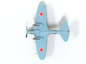 low poly cartoon ilyushin il-2 shturmovik wwii 3D Model