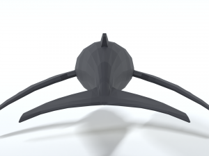 low poly cartoon humpback whale 3D-Modell
