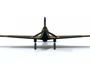 low poly cartoon fairey battle wwii airplane 3D-Modell