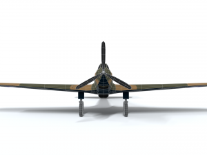 low poly cartoon fairey battle wwii airplane 3D-Modell
