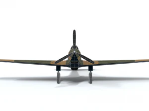 low poly cartoon fairey battle wwii airplane 3D Model