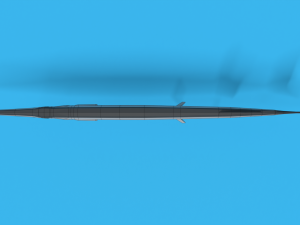 low poly cartoon garfish 3D Model
