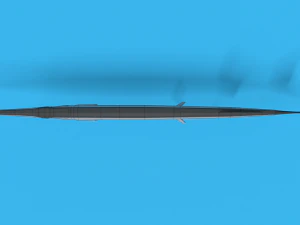 low poly cartoon garfish 3D Model