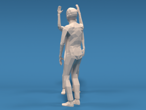 low poly kids high five hands Modello 3D