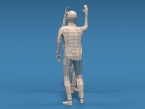 low poly kids high five hands Modello 3D