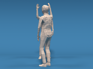 low poly kids high five hands Modello 3D