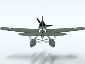 low poly cartoon arado ar 196 Modèle 3D