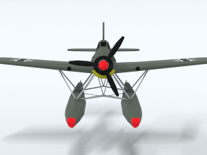 low poly cartoon arado ar 196 Modèle 3D