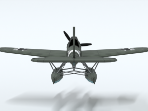 low poly cartoon arado ar 196 Modèle 3D