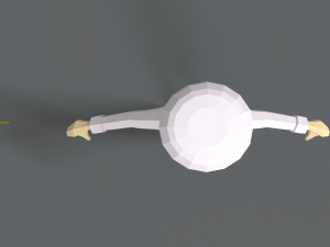 low poly cartoon chef Modelo 3D