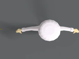 low poly cartoon chef 3D Model