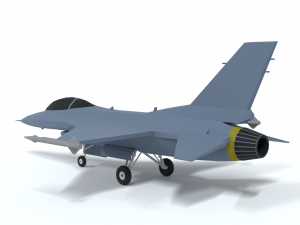 low poly cartoon f-16c fighting falcon 3D 모델