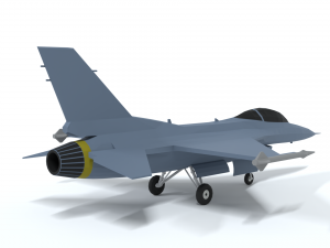 low poly cartoon f-16c fighting falcon 3D 모델