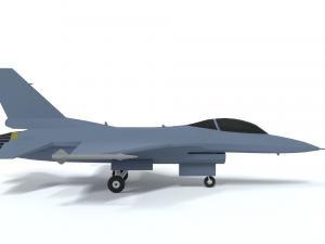 low poly cartoon f-16c fighting falcon 3D 모델