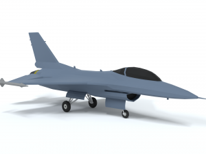 low poly cartoon f-16c fighting falcon 3D 모델