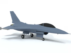 low poly cartoon f-16c fighting falcon 3D Model